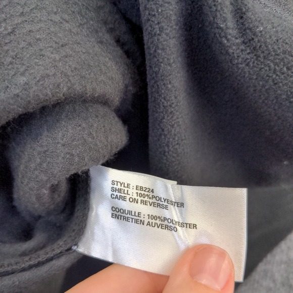 Eddie Bauer Men's Fleece Jacket Black Size M DHL Supervisory Academy Logo - Picture 13 of 13